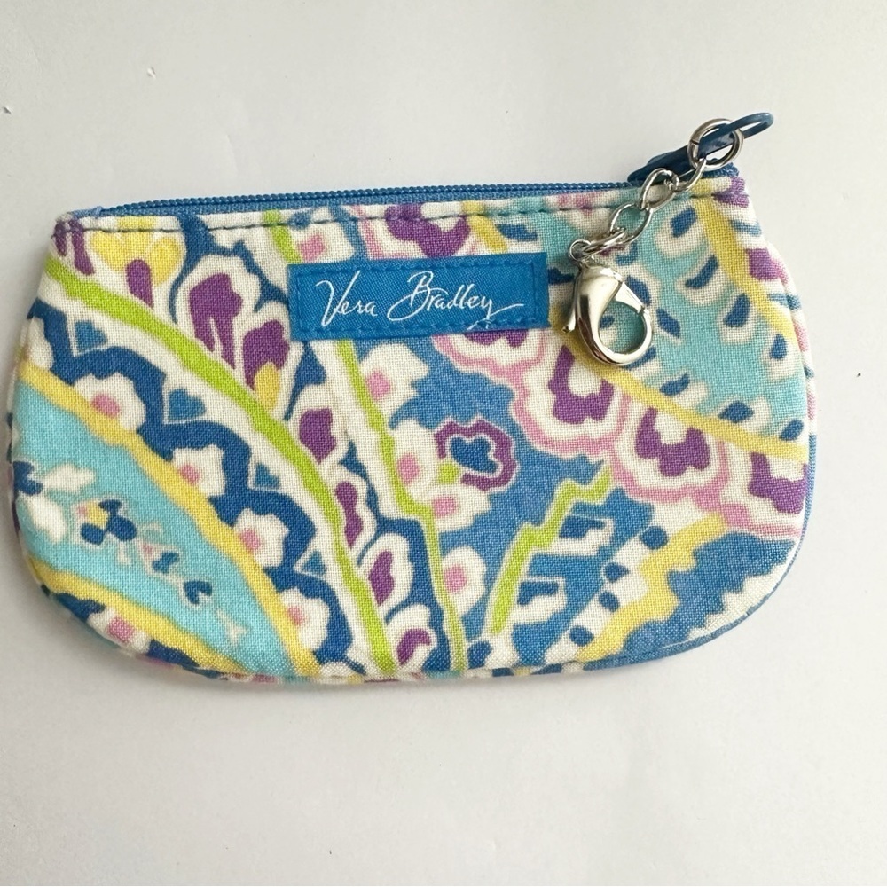 Vera Bradley Capri vintage blue coin purse pouch.